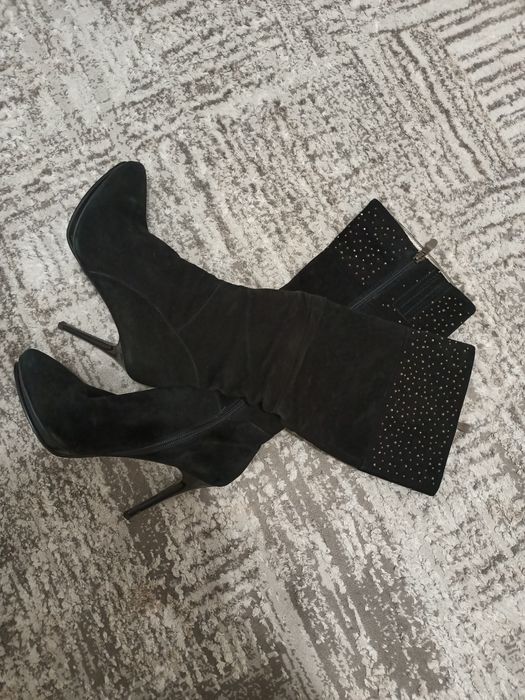 Сапоги женские осенние замша