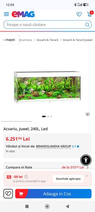 Vând acvariu juwel 240 l