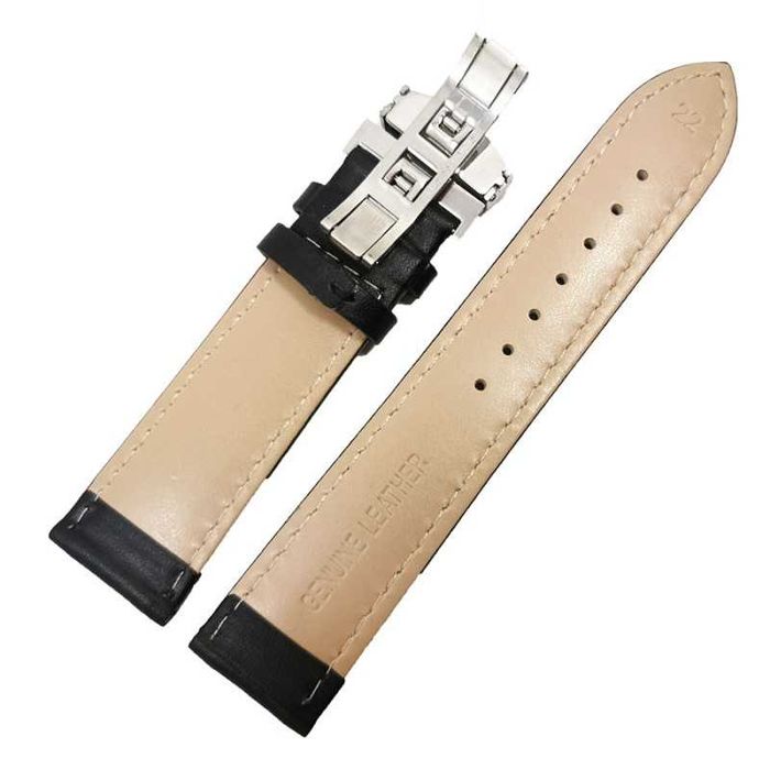 Curea Ceas Piele Naturală Închidere Deployant – 12mm până la 24mm