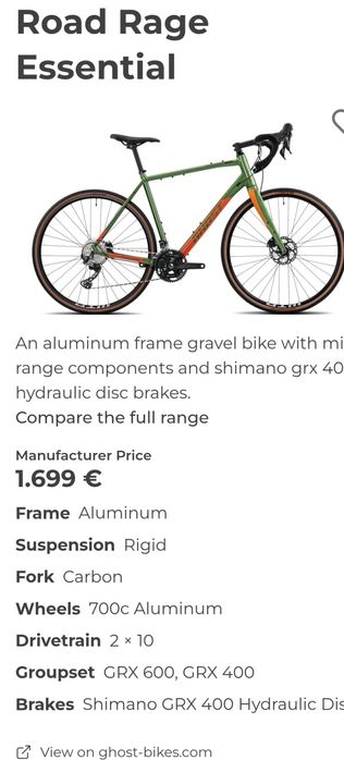 Ghost GRX 2/10ck Gravel cross велосипед колело шосеен