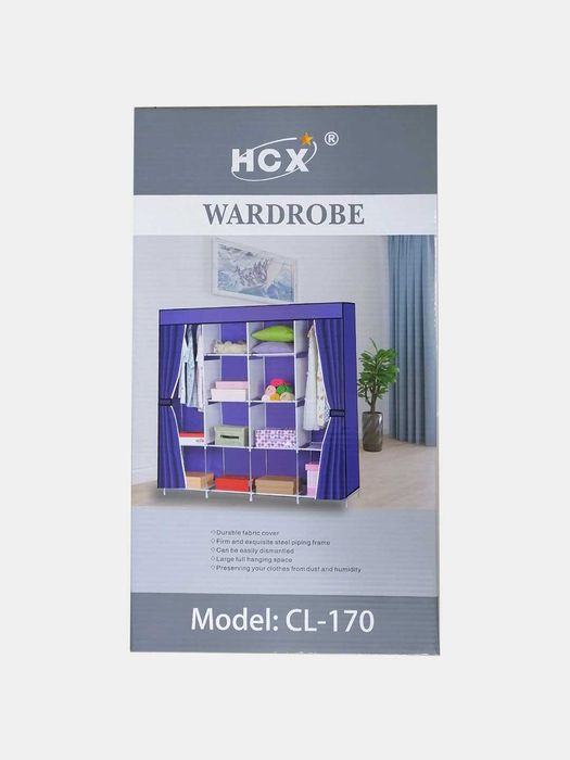 Складной шкаф, органайзер для хранения одежды и обуви, тканевый