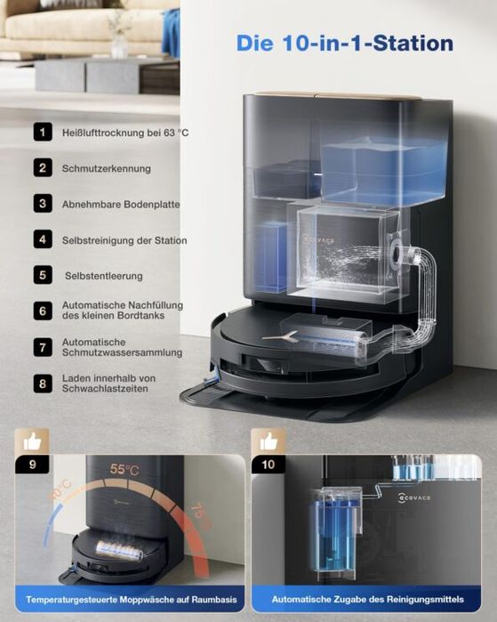 ECOVACS DEEBOT X9 PRO OMNI Робот прахосмукачка – много добро