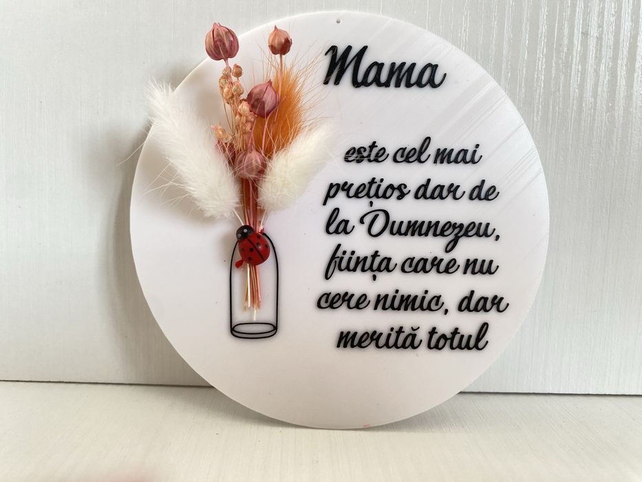 Rama cu mesaj 3D Mama