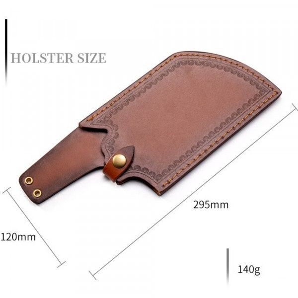 Масивен месарски сатър Cutler c кожена кания