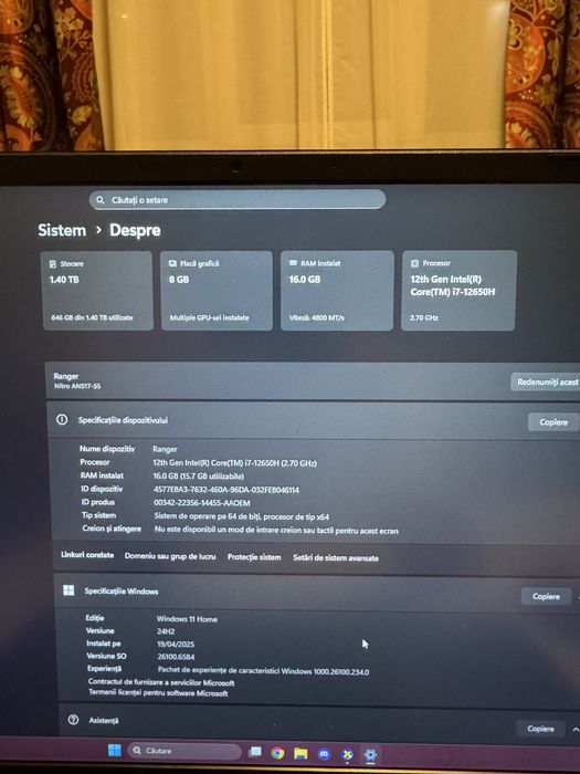 Acer Nitro 5 17.3 RTX 4060 i7 12650H 16GB RAM 1.4TB SSD 144Hz