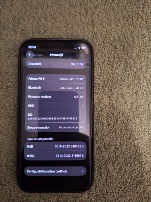 iPhone 12, memorie 128 gb