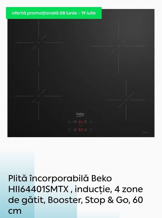 Cuptor electric  Beko + plita incorporabila +hotă