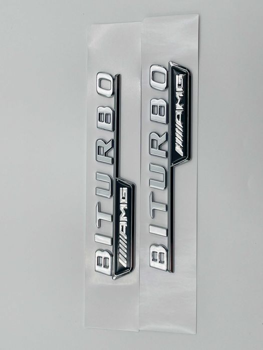 Embleme Compatibile Mercedes biturbo AMG crom