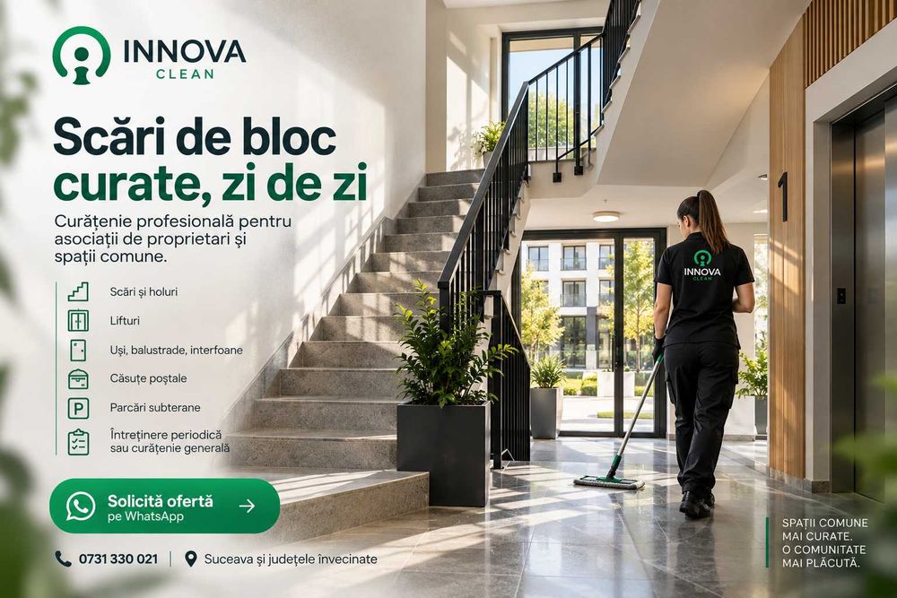 Servicii de curatenie in scari de bloc