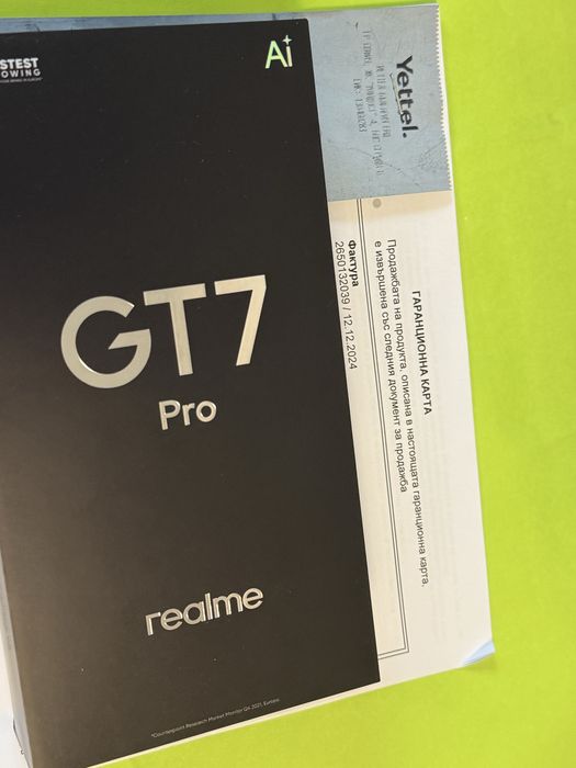 КАТО НОВ 512GB Realme GT 7 Pro Гаранция Yettel 2027г. Orange gt7
