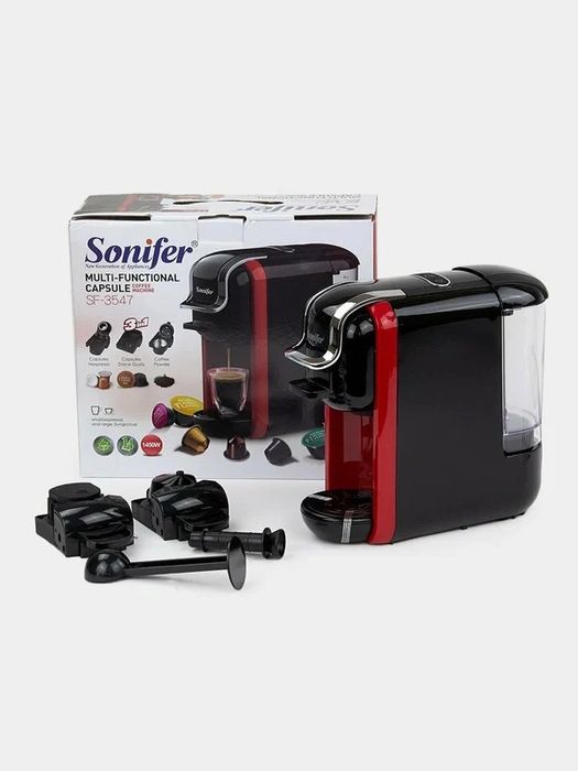 Кофемашина 3 в 1 Sonifer SF-3547, подходит для капсульного