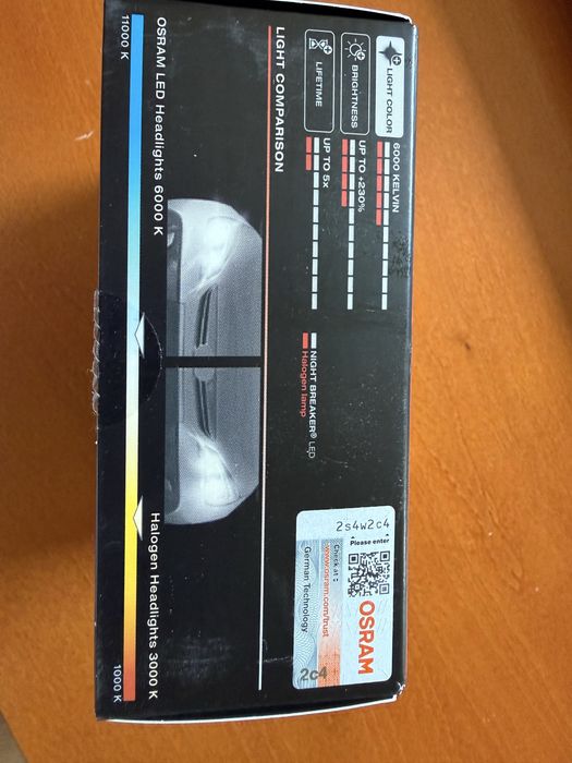 LED OSRAM, Night breaker H4. Оригинални!