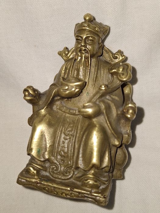 Стара Буда бронзова фигура пластика-- Бог на изобилието