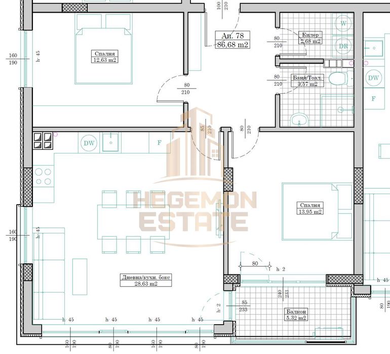 Продава се Тристаен апартамент в Варна, Победа - 98 кв.м за 1990 €/кв.м - Снимка #1