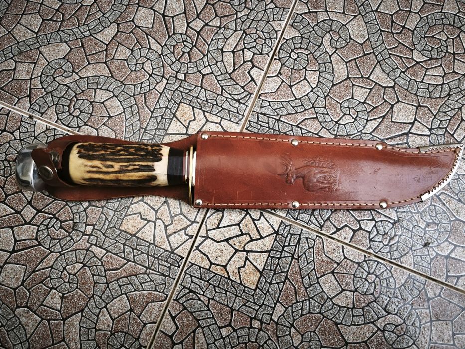 Автентичен ловен нож Solingen– Класически модел с естествен рог