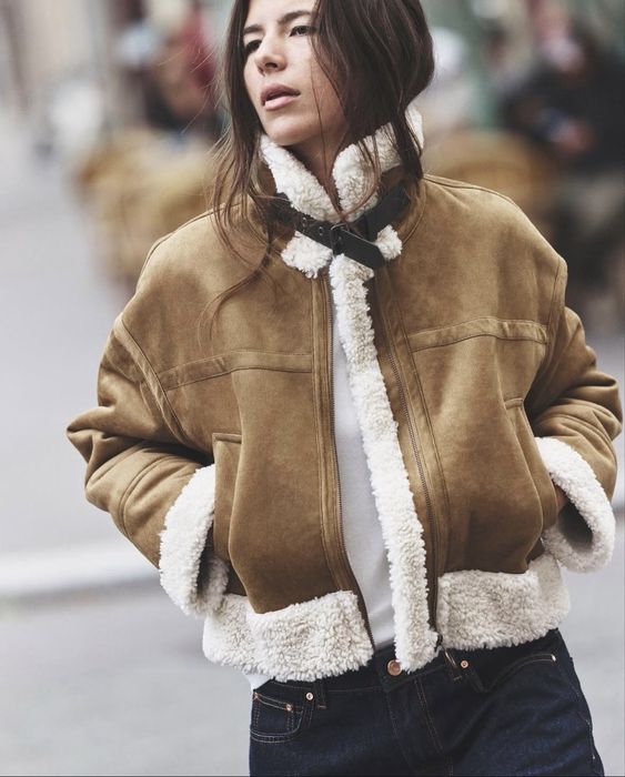 Дубленка zara 44