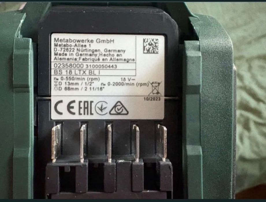 Metabo BS18LTXBL, motor fara perii, noua la cutie. Similar Milwaukee, Made in Germany