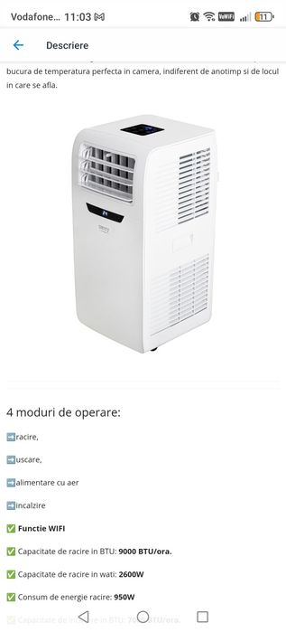 aer condiționat portabil