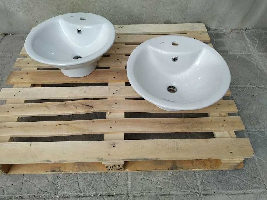 Мивки, кръгли, бяла керамика, за баня