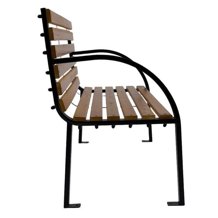 Bancă grădină lemn/oțel/PVC