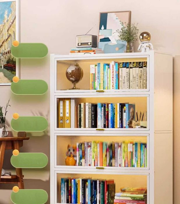 Полка для книг-журналов/Kitob-jurnallar uchun javon/с ящиками-tortmali