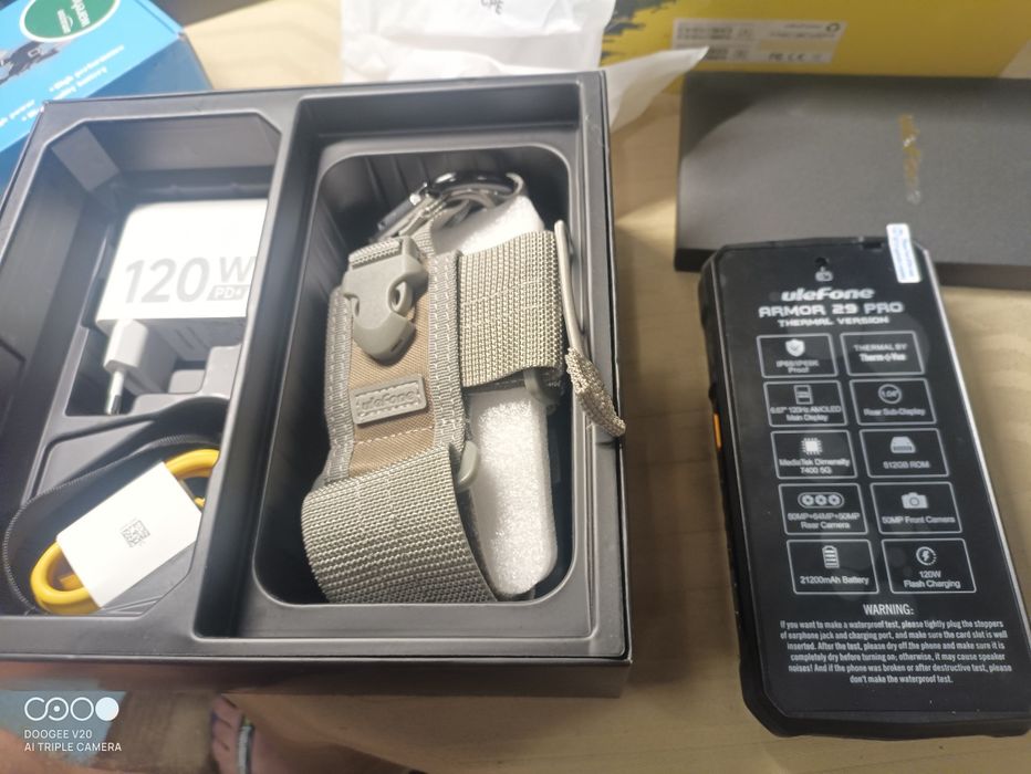Ulefone Armor 29 Pro Thermal, 5G AI здрав телефон, 32GB + 512GB/2TB, MTK Dimensity 7400