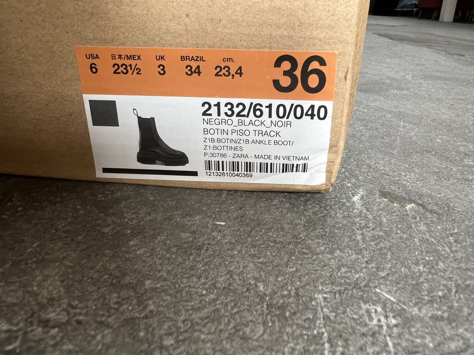 Боти черни ZARA, естествена кожа