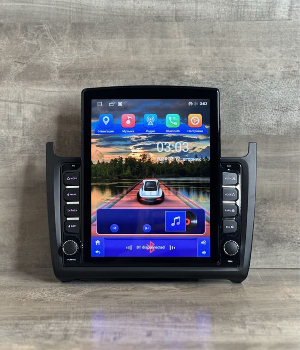 Магнитола андроид 13 для любое авто с рамкой новая