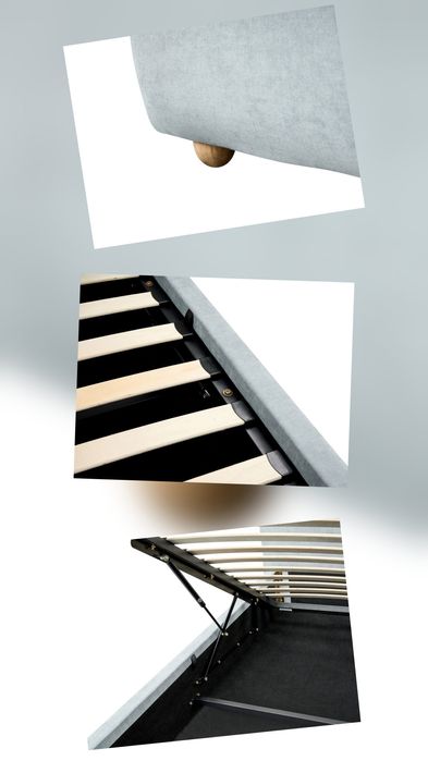 NOU Pat otoman "BLAGNAC", 180/200cm, albastru deschis