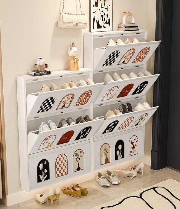 Обувница настенная с полками для хранения обуви\Oyoq kiyimga javonlar.