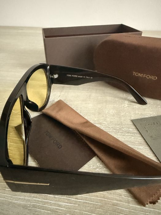 Ochelari Tom Ford Pilot Ochelari de soare Galben Negru Negri Bronson