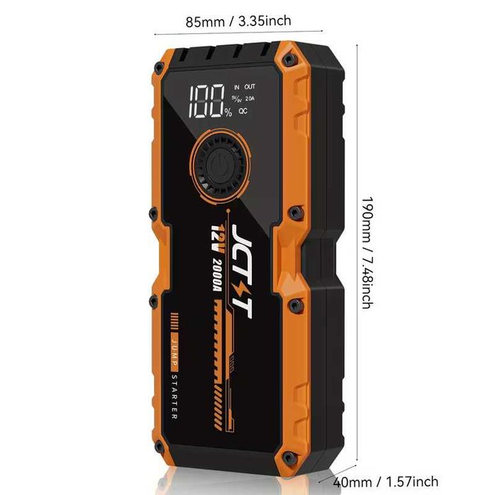 Преносим JCTST 2000A бустер за стартиране на ДВГ