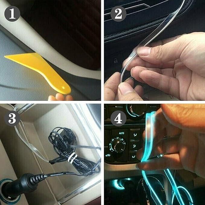 Интериорно Амбиентно LED вътрешна лентова светлина, 16 милиона цвята 5