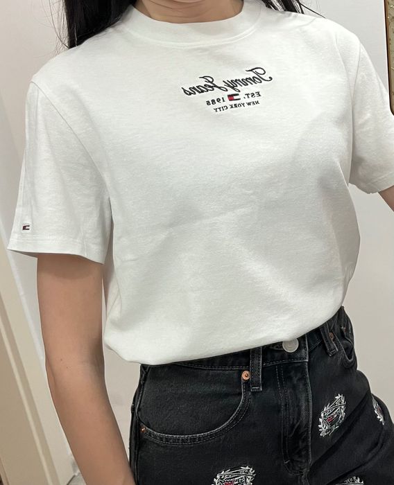 Tommy Jeans бяла тениска
