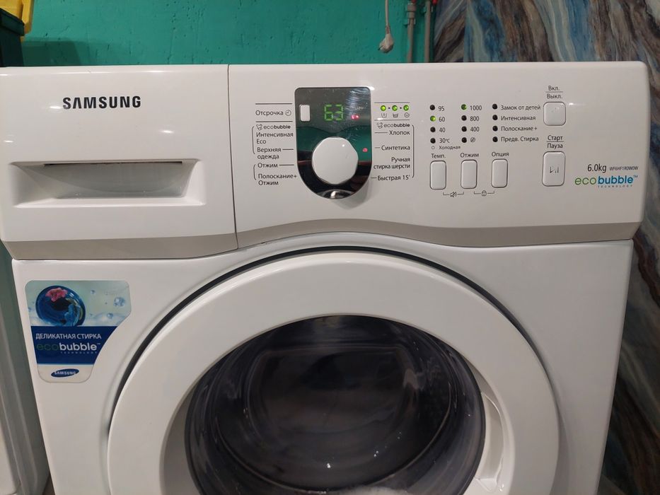 Samsung eco bubble загрузка 6 кг