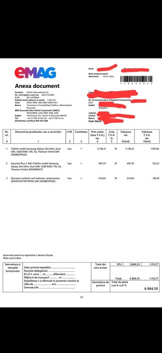 Samsung Galaxy S24 Ultra 1TB - GARANTIE 2028 - Titanium Violet
