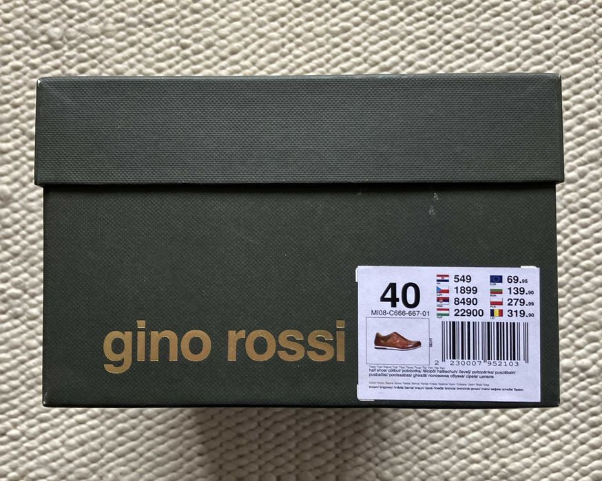 Sneakers leather Gino Rossi Brown 40