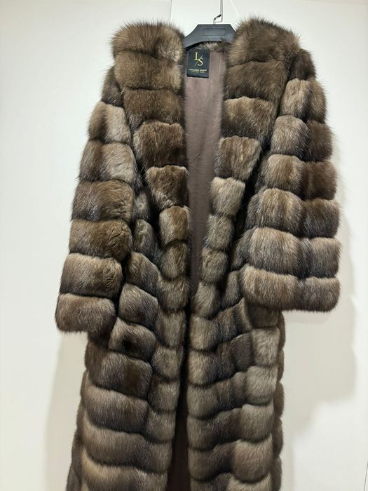 Шуба Баргузинский соболь в пол, италия