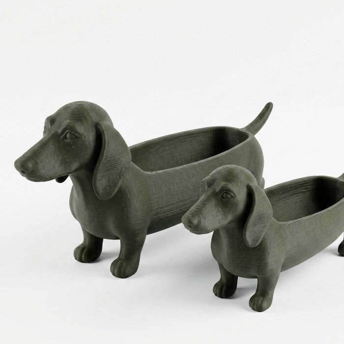 Ghiveci Dachshund pentru plante mici imprimat 3D