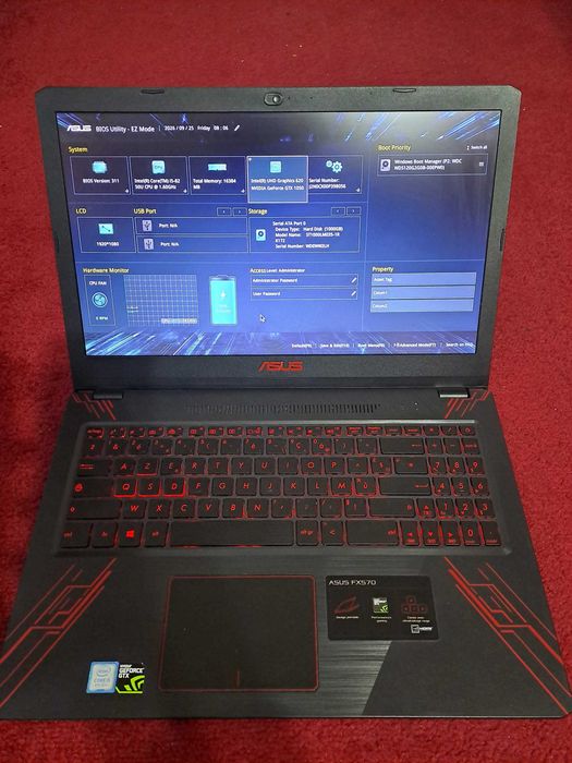 ASUS FX570U, CPU Intel  I5 , 16 Gb ram ddr4 , 1000 Gb , GTX 1050 2 Gb