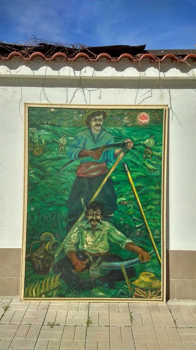 Стара картина от СОЦА ,''Косачи " на Ангел Рангелов