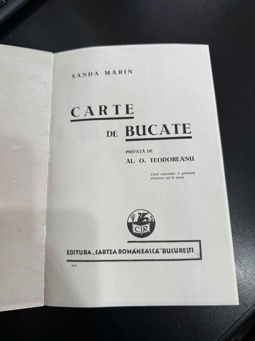 Carte de Bucate - Sanda Marin (1936)