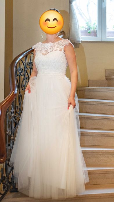 Булчинска рокля слонова кост Justin Alexander