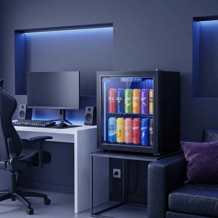 Хладилник за напитки HOMCOM 50L, охладител за 48 кутии