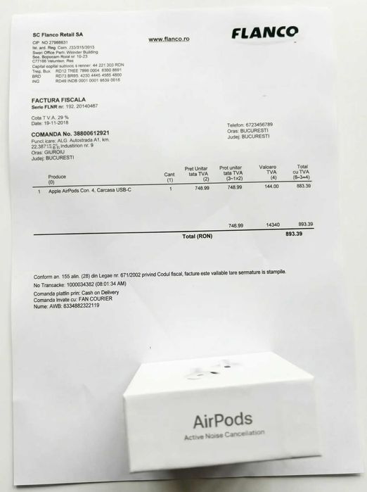 Casti AirPods 2gen Pro