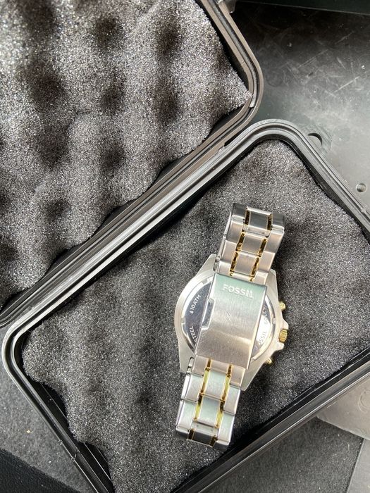 Ceas Fossil Argintiu cu auriu