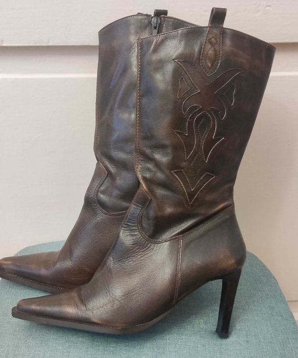 Дамски кожени боти Gino Rossi Lavorazione Artigiana 40 номер