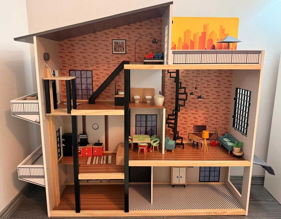 Casa de papusi XXL ( Lidl ) + mobilier complet  400 lei