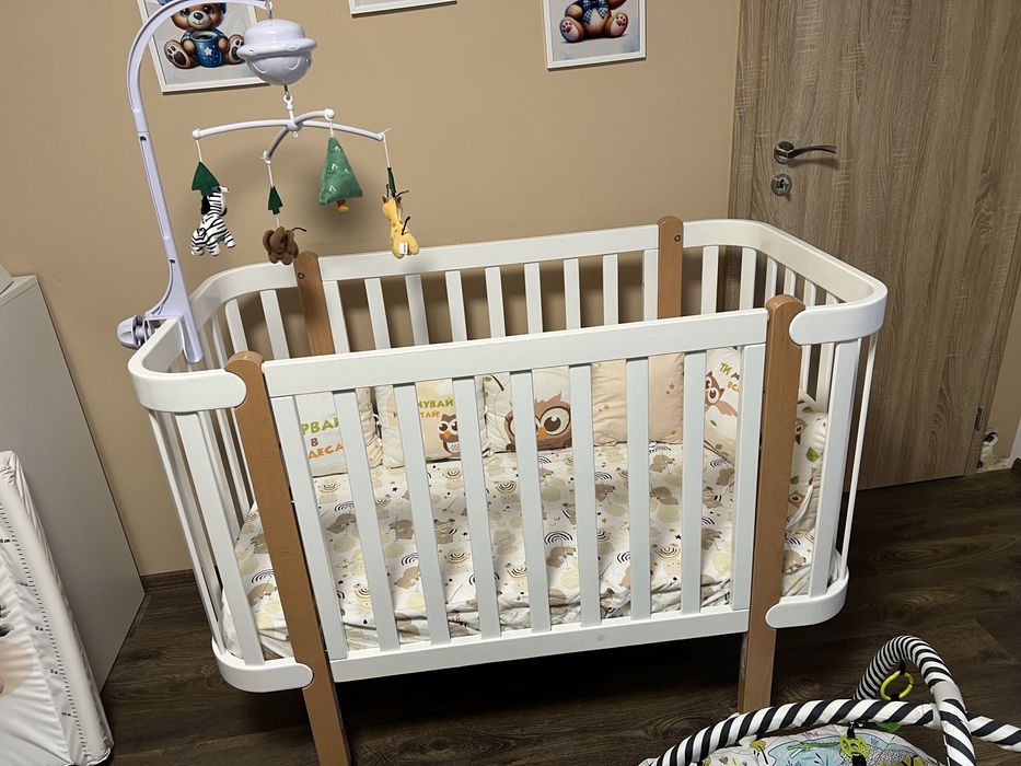 Кошара Монако + матрак + играчка за кошара + активна гинастика