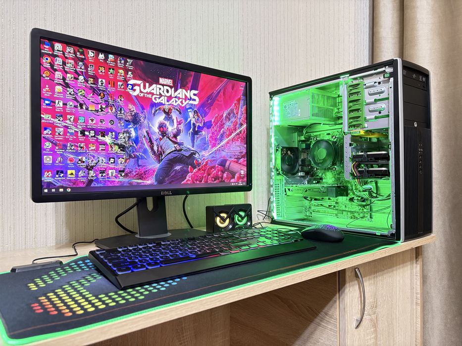 Игровой компьютер Core i5/8GB/SSD/HDD/GTX 1050 + 24 дюймовый монитор